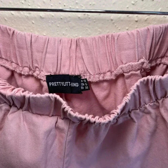 PrettyLittleThing Size 6 Cargo Trousers Pink Casual Comfort Barbie Beach - Picture 3 of 11